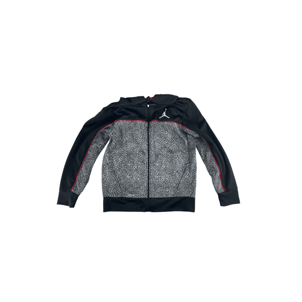 Air Jordan boys black and gray jacket with hood size L